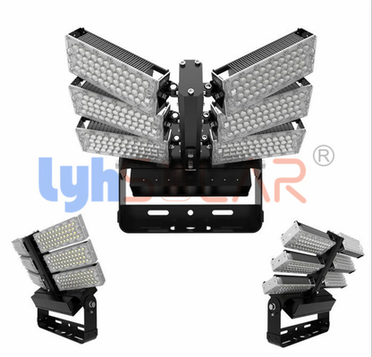 高い彎曲部SMD5050が付いている720W黒LEDの競技場ライトはスポーツ界のための総112320Lmを欠く
